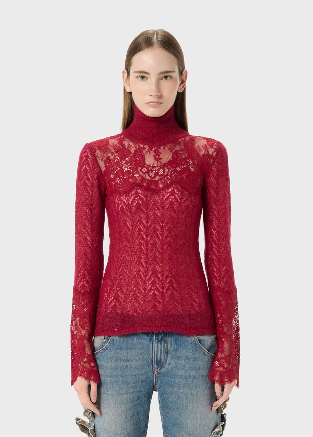 Lace detail knitted top  Blumarine - large image number 0
