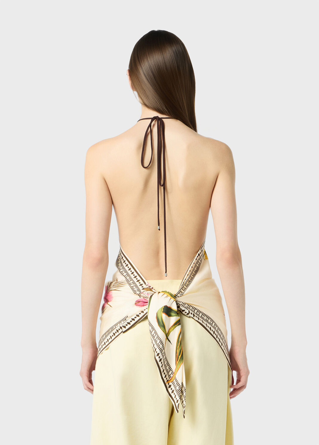 Printed twill scarf top  Blumarine - large image number 1