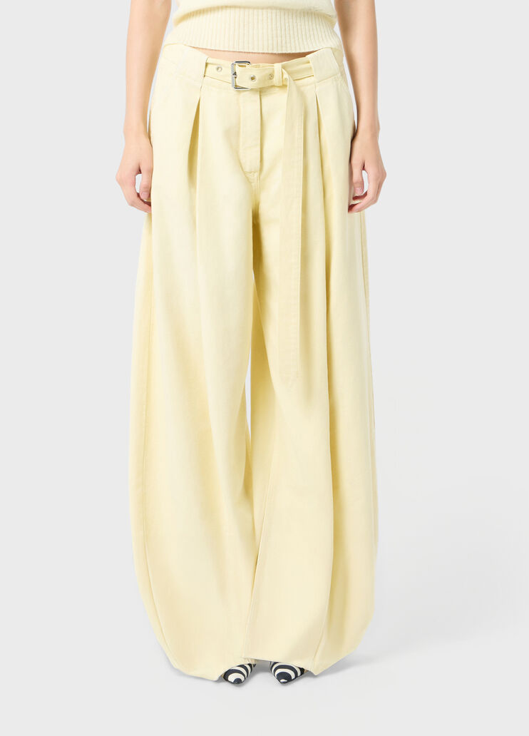 Wide-leg canvas trousers with belt  Blumarine - medium
