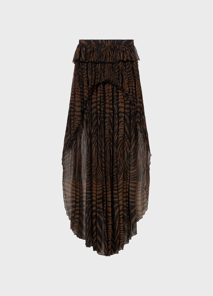 Asymmetrical printed chiffon skirt with ruffle  Blumarine - medium