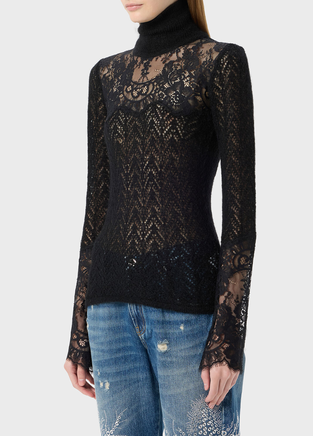 Lace detail knitted top  Blumarine - large image number 2