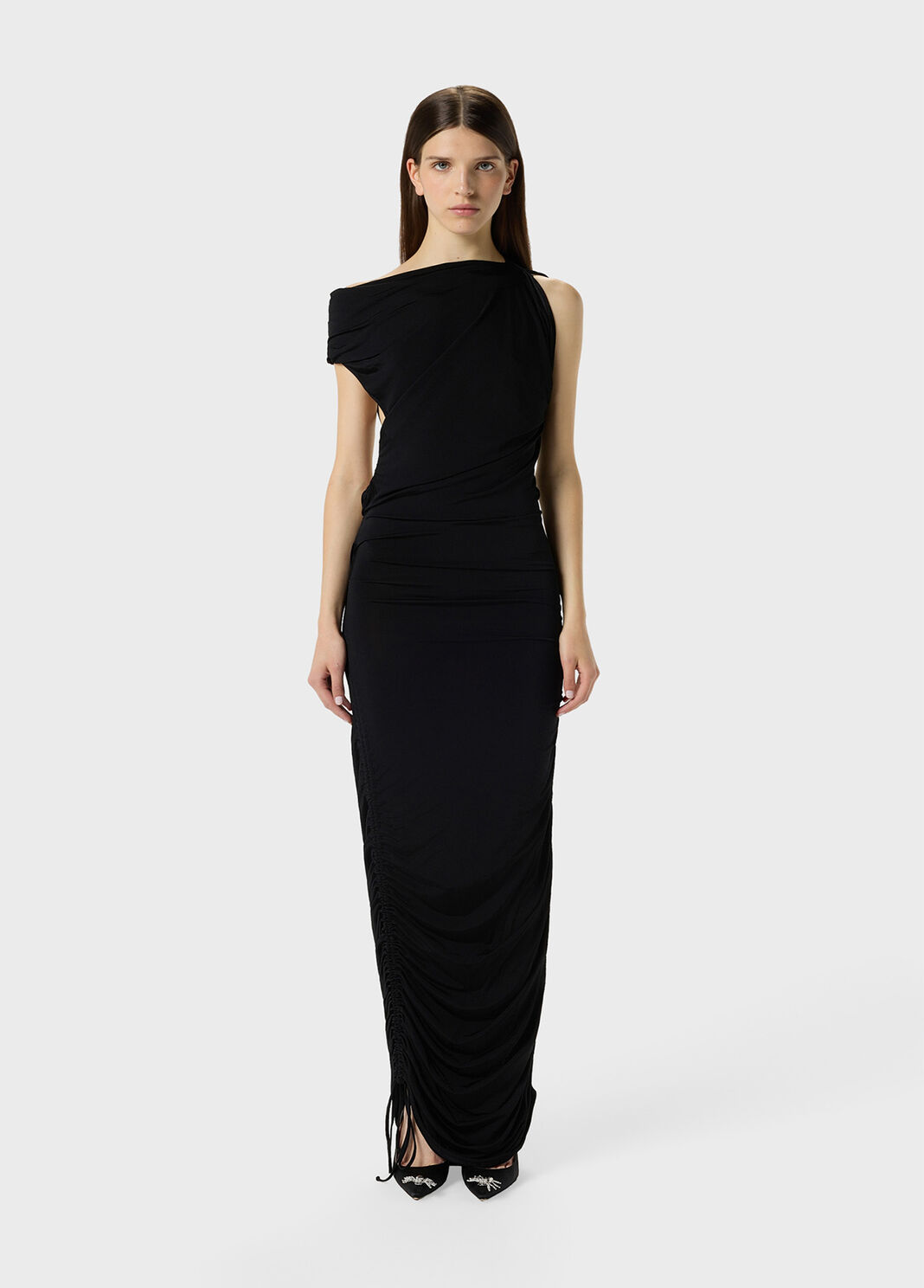 Langes Jersey-Kleid mit Drapierung  Blumarine - large image number 0