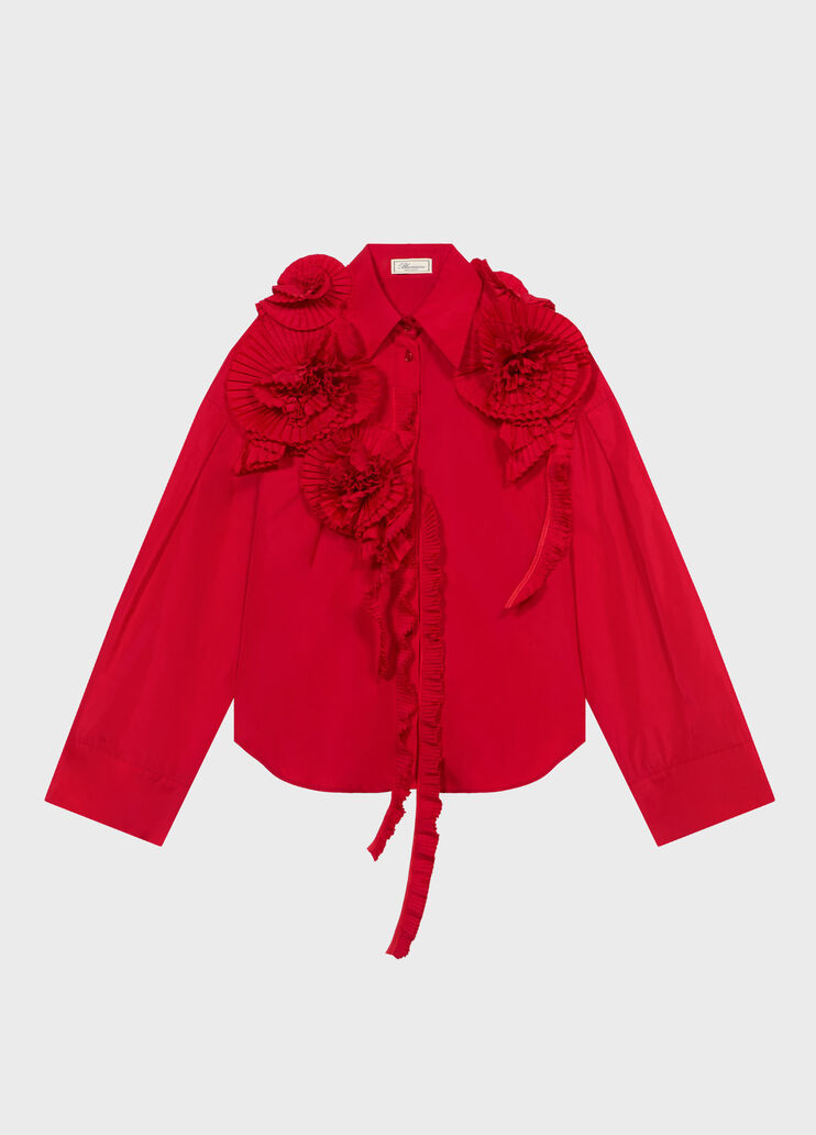 Taffeta shirt with 3D roses  Blumarine - medium