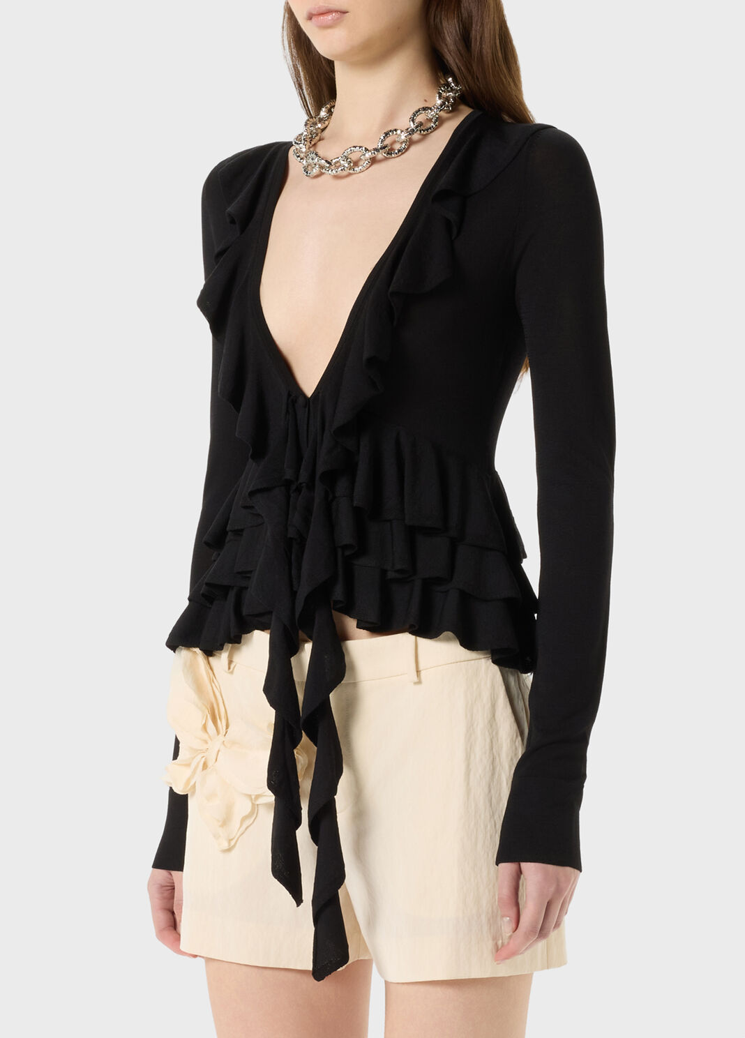 Strickcardigan mit R&uuml;schen und Volants  Blumarine - large image number 2