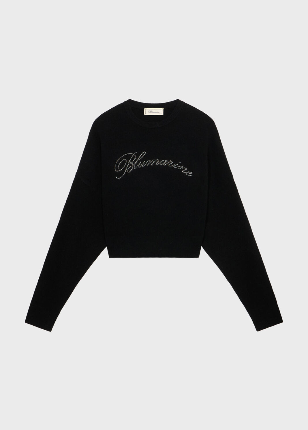 Wool jumper with rhinestone-detailed logo embroidery  Blumarine - large image number 4