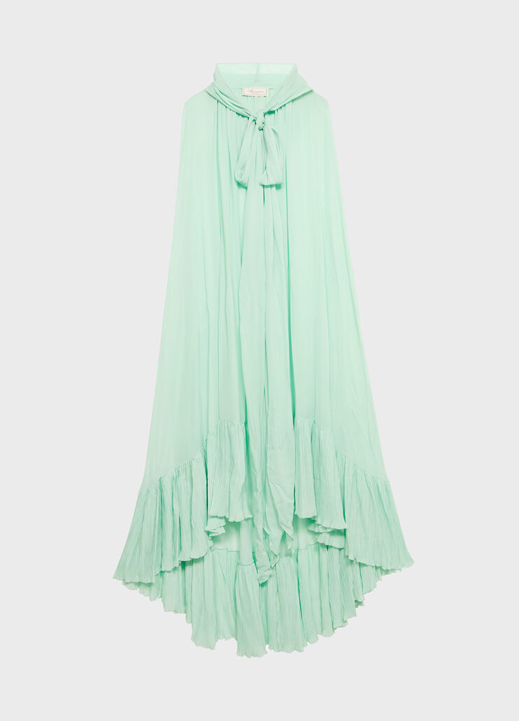 Georgette cape with hood and pleated ruffle  Blumarine - medium