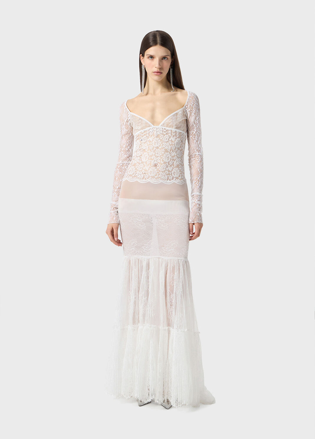 Robe longue en dentelle et tulle  Blumarine - large image number 3