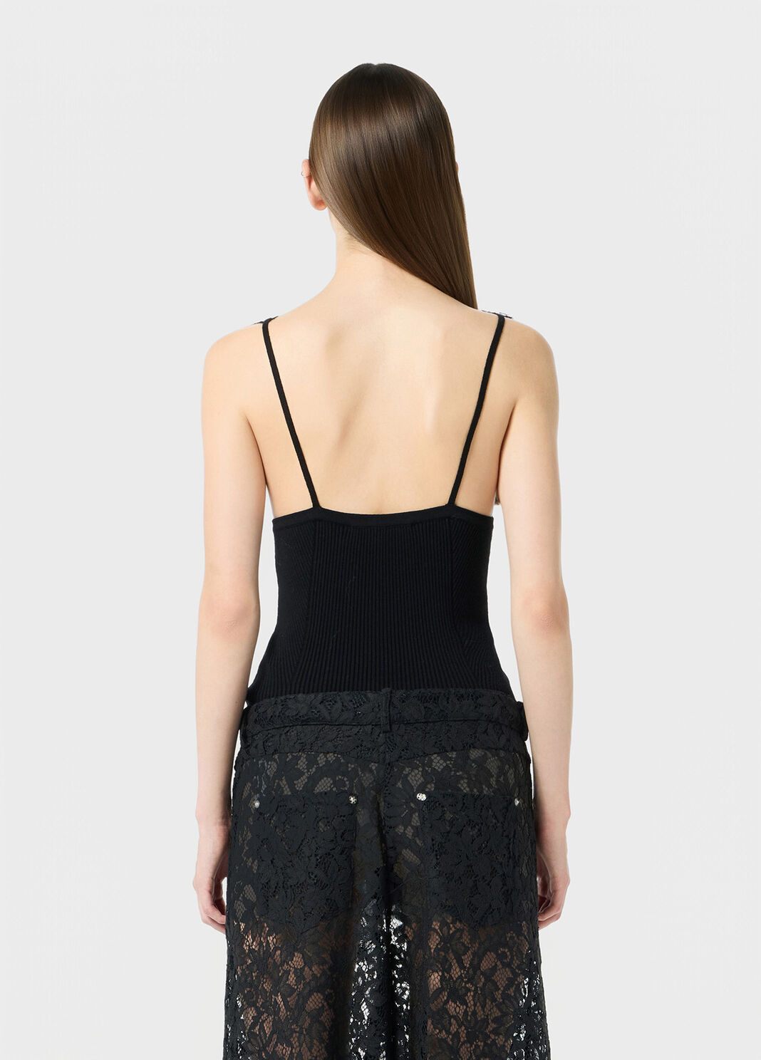 Ribbed top with lace appliqu&eacute;  Blumarine - large image number 1