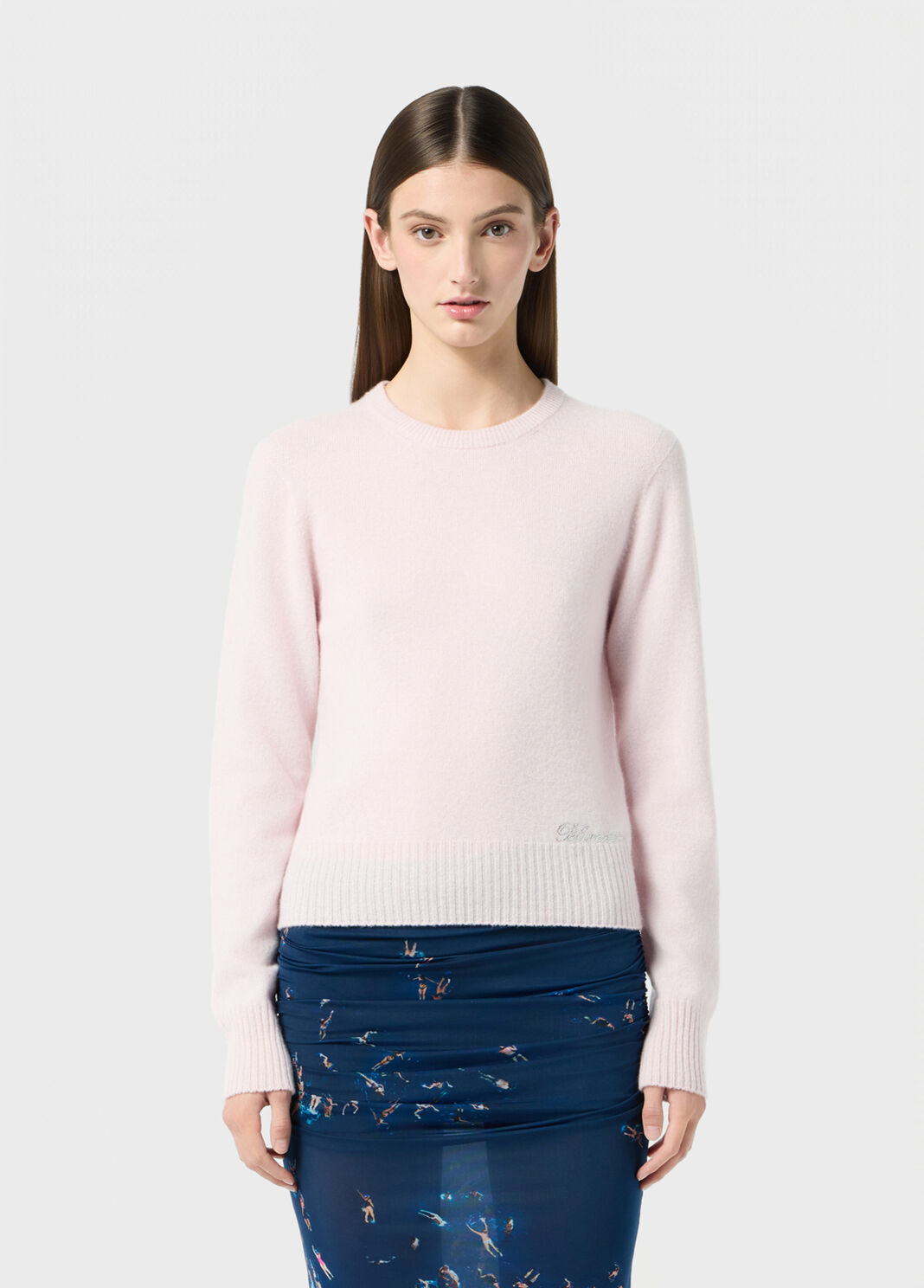 Cashmere jumper with rhinestone embroidery  Blumarine - large image number 0