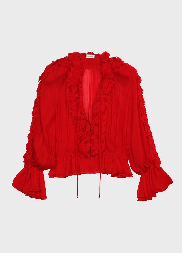 Chiffon shirt with flounce and ruffles  Blumarine - medium