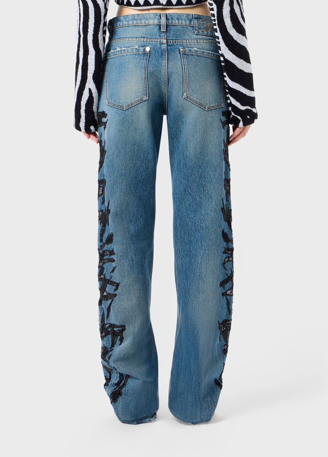 Straight-leg jeans with embroidery  Blumarine - large image number 1