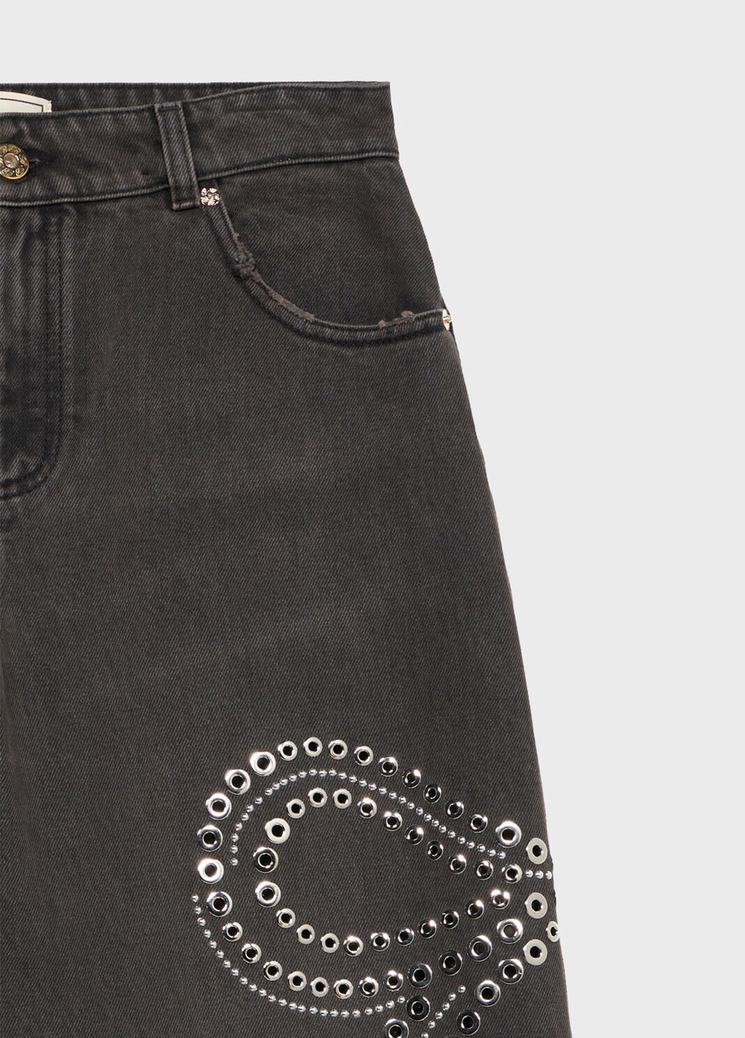 Baggy jeans with stud and eyelet embellishment  Blumarine - large image number 6