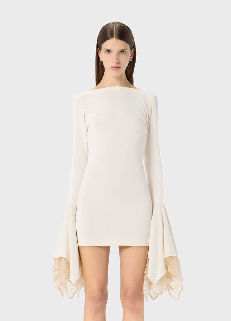 Short jersey dress with lace ruffles  Blumarine - medium