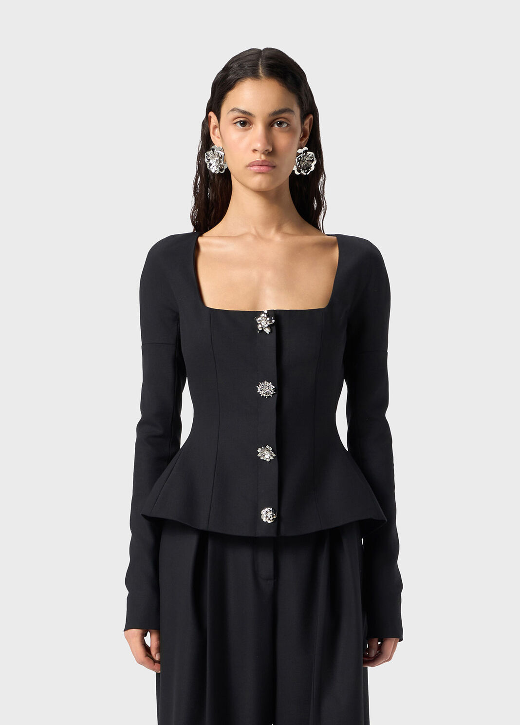 Twill jacket with jewel buttons  Blumarine - large image number 0