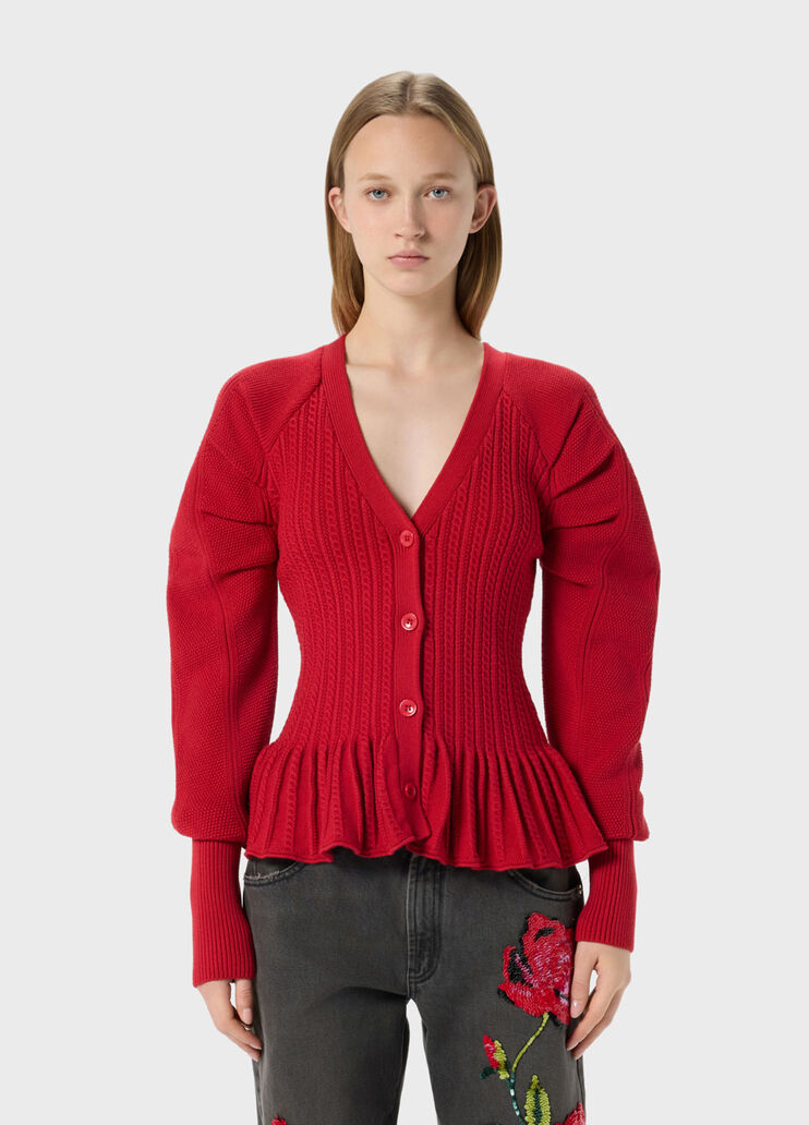 Knit cardigan with flounced detailing  Blumarine - medium