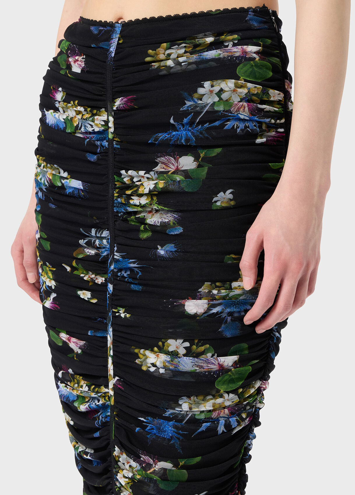 Tulle skirt with bouquet print - Blumarine