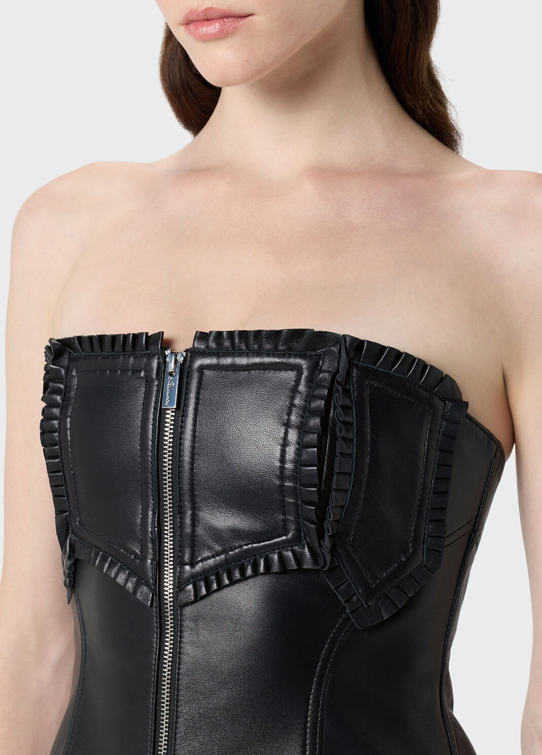 Nappa bustier dress with ruching  Blumarine - large image number 2
