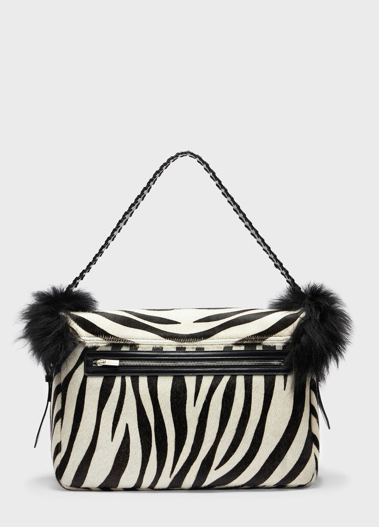 Large messenger in zebra effect leather  Blumarine - large image number 3