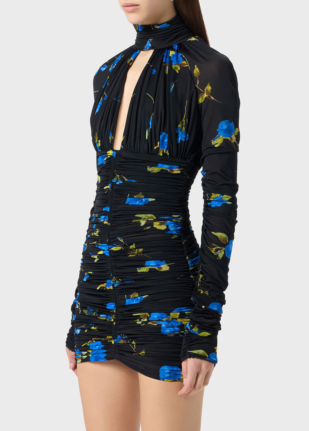 Robe en jersey imprim&eacute; avec d&eacute;tail ajour&eacute;  Blumarine - large image number 2