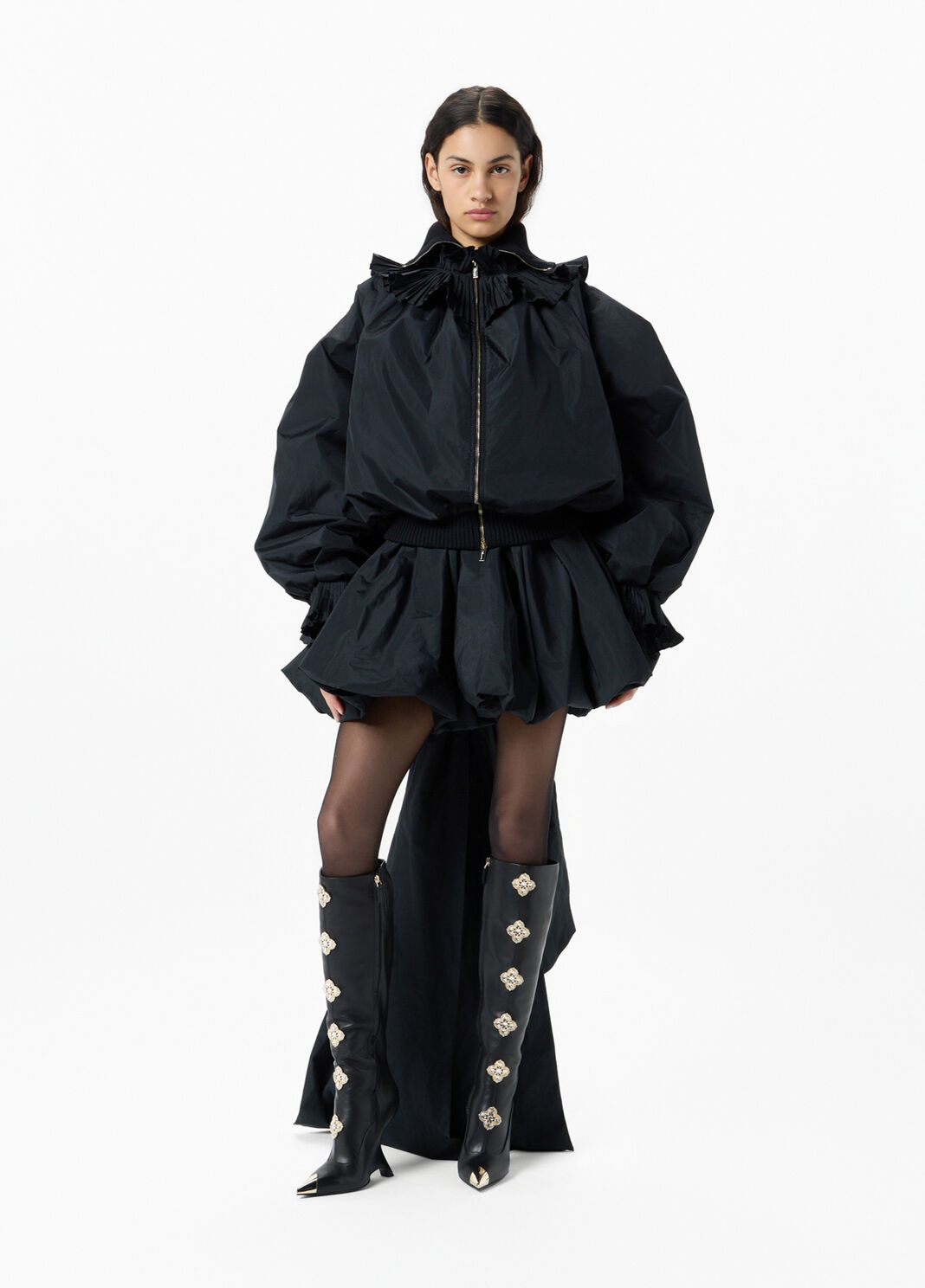 Taffeta bomber jacket with bow  Blumarine - large image number 3