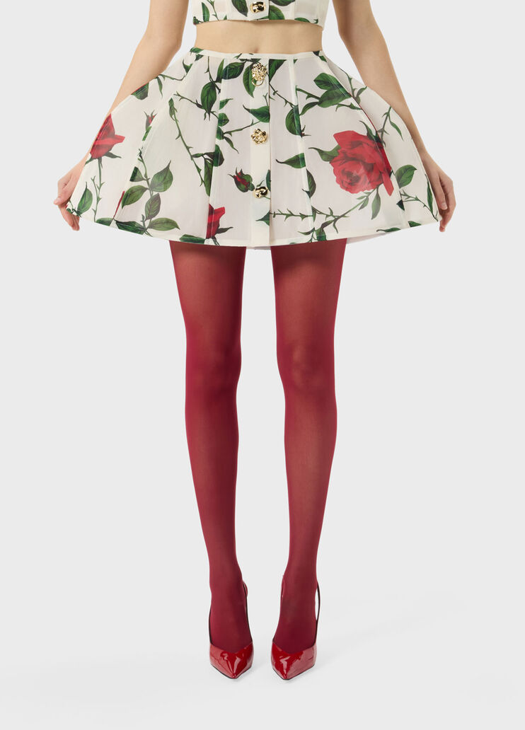Short printed skirt with bejewelled buttons  Blumarine - medium