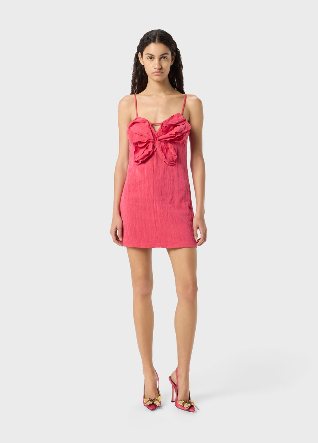 Robe courte en gabardine avec papillon  Blumarine - large image number 3