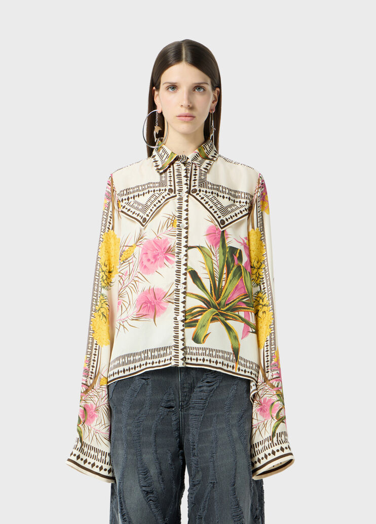 Foulard-print twill shirt  Blumarine - medium