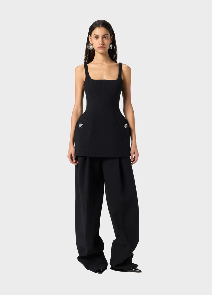 Short dress in crepe with jewel details  Blumarine - large image number 3