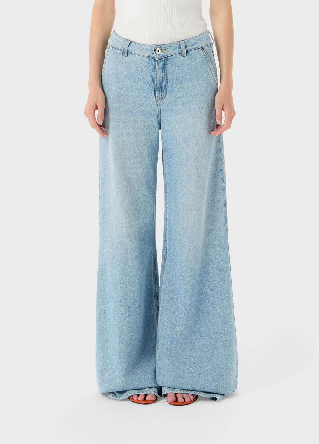 Stonewashed denim palazzo jeans  Blumarine - large image number 0