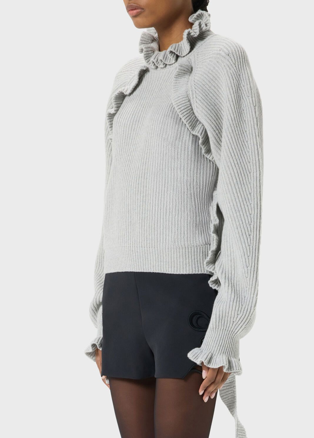 Wool cardigan with ruching and flounced detailing  Blumarine - large image number 2