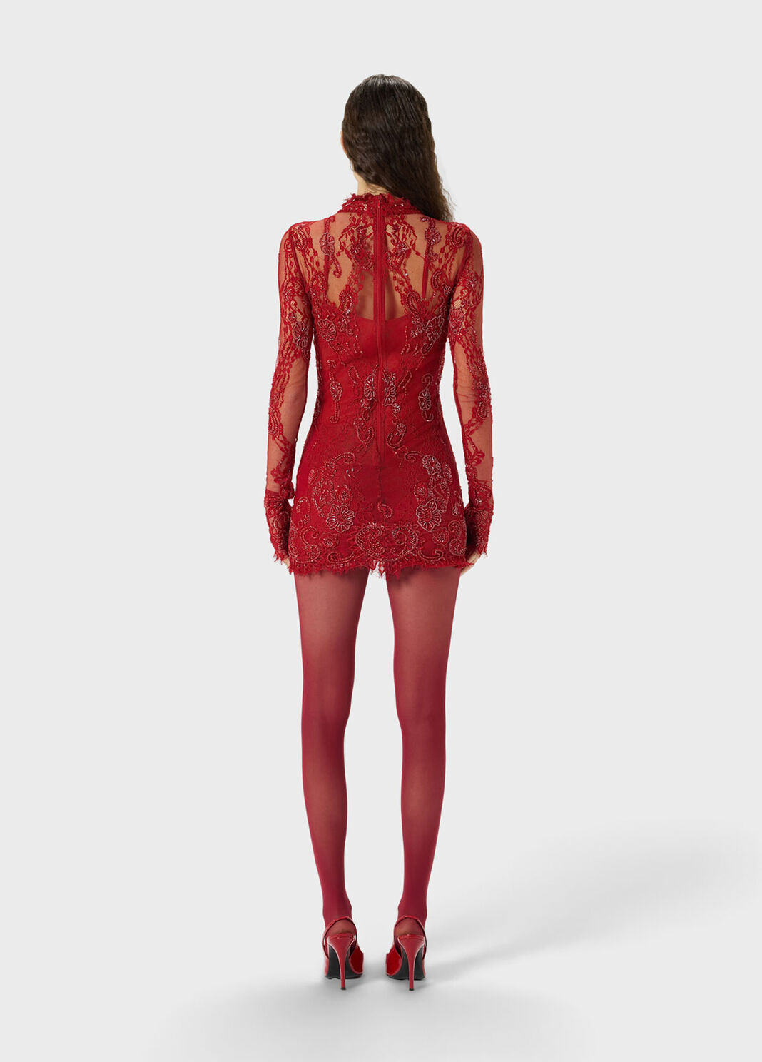 Short lace dress with embroidery  Blumarine - large image number 1