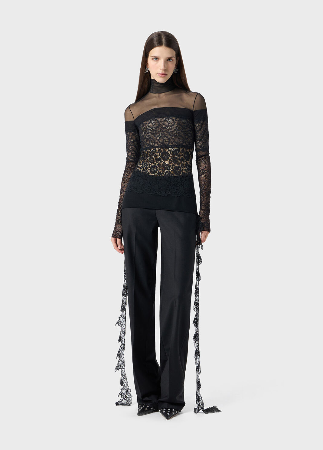 Tulle blouse with scalloped lace  Blumarine - large image number 3