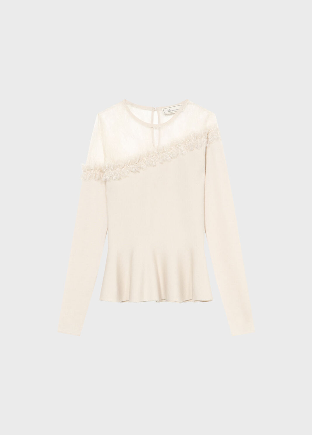 Wollpullover mit T&uuml;ll-Passe  Blumarine - large image number 4