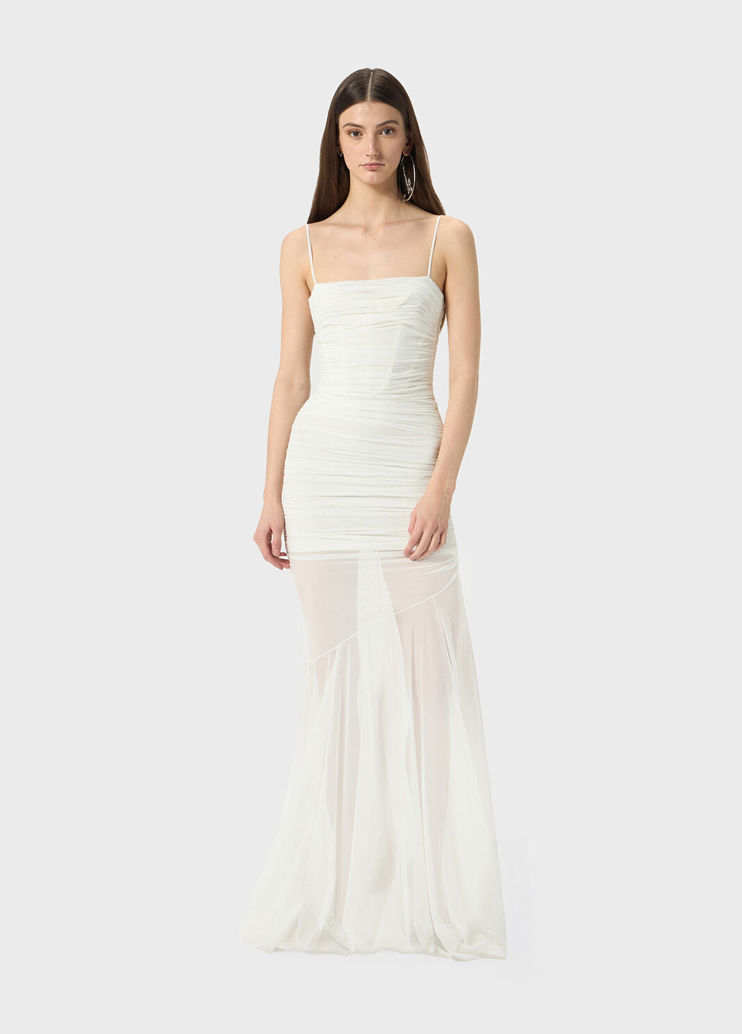 Long dress in tulle with ruffles  Blumarine - large image number 3