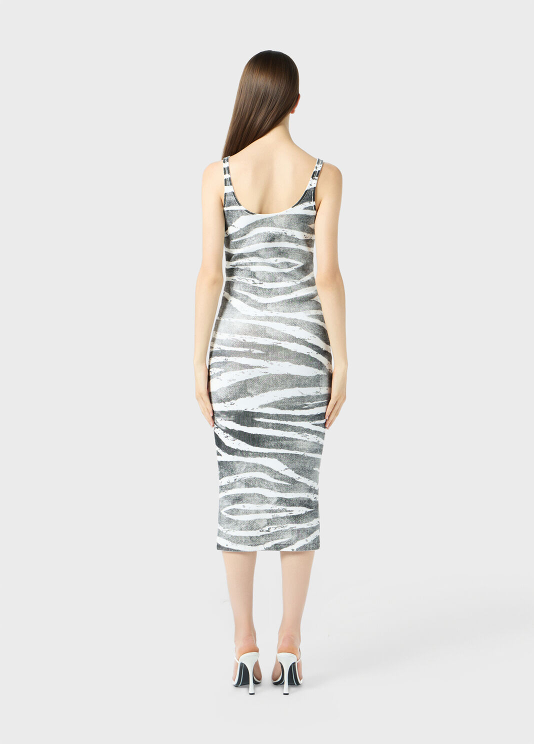 Zebra-print ribbed midi dress  Blumarine - large image number 1