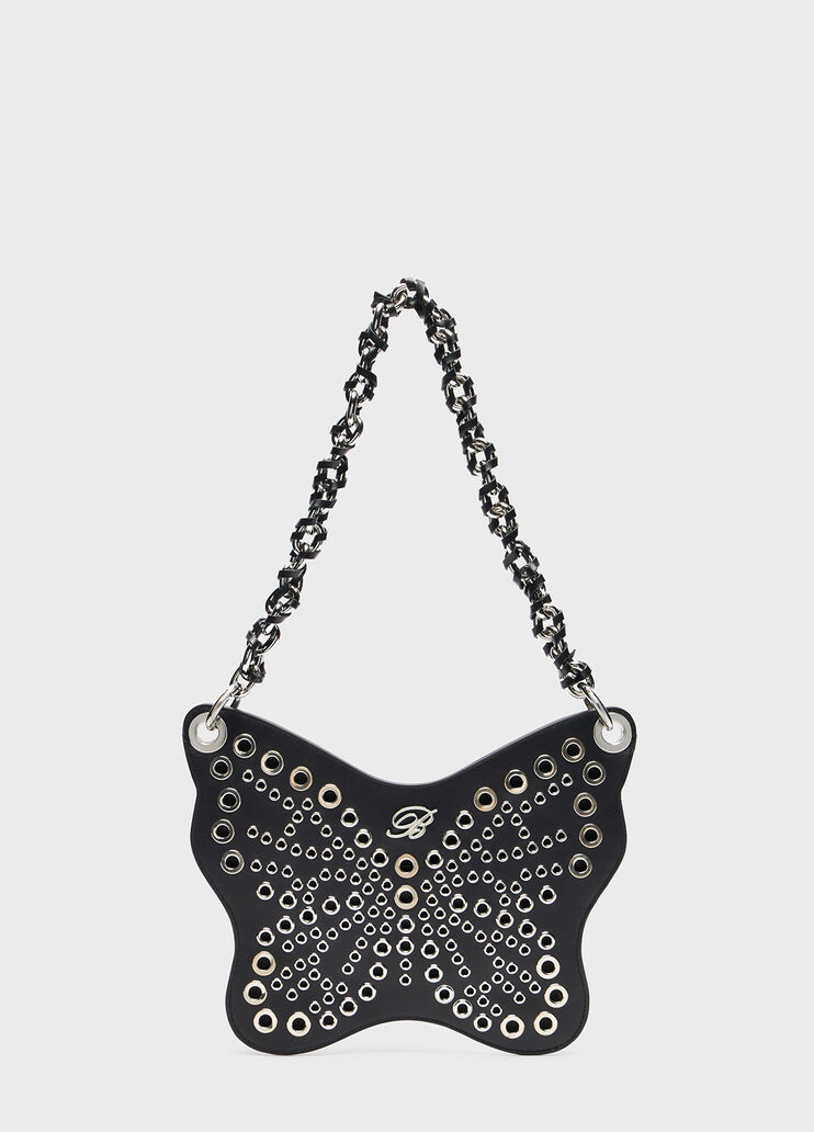 Butterfly mini leather bag with metal details  Blumarine - medium Butterfly mini leather bag with metal details  Blumarine - medium