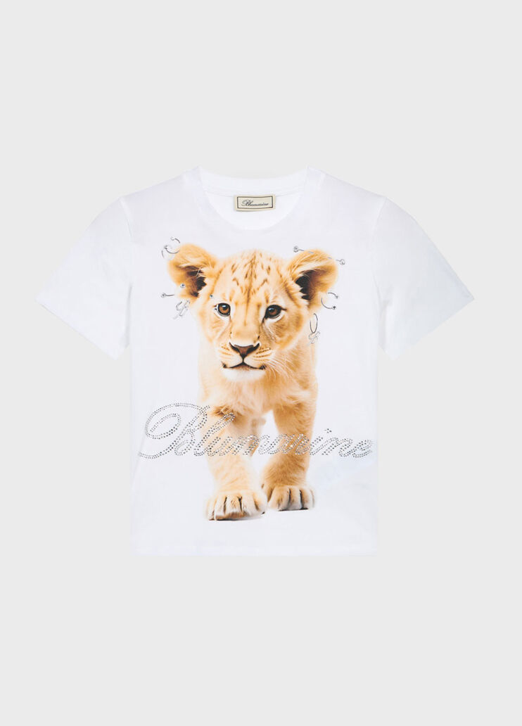 Jersey T-shirt with print and Blumarine logo  Blumarine - medium