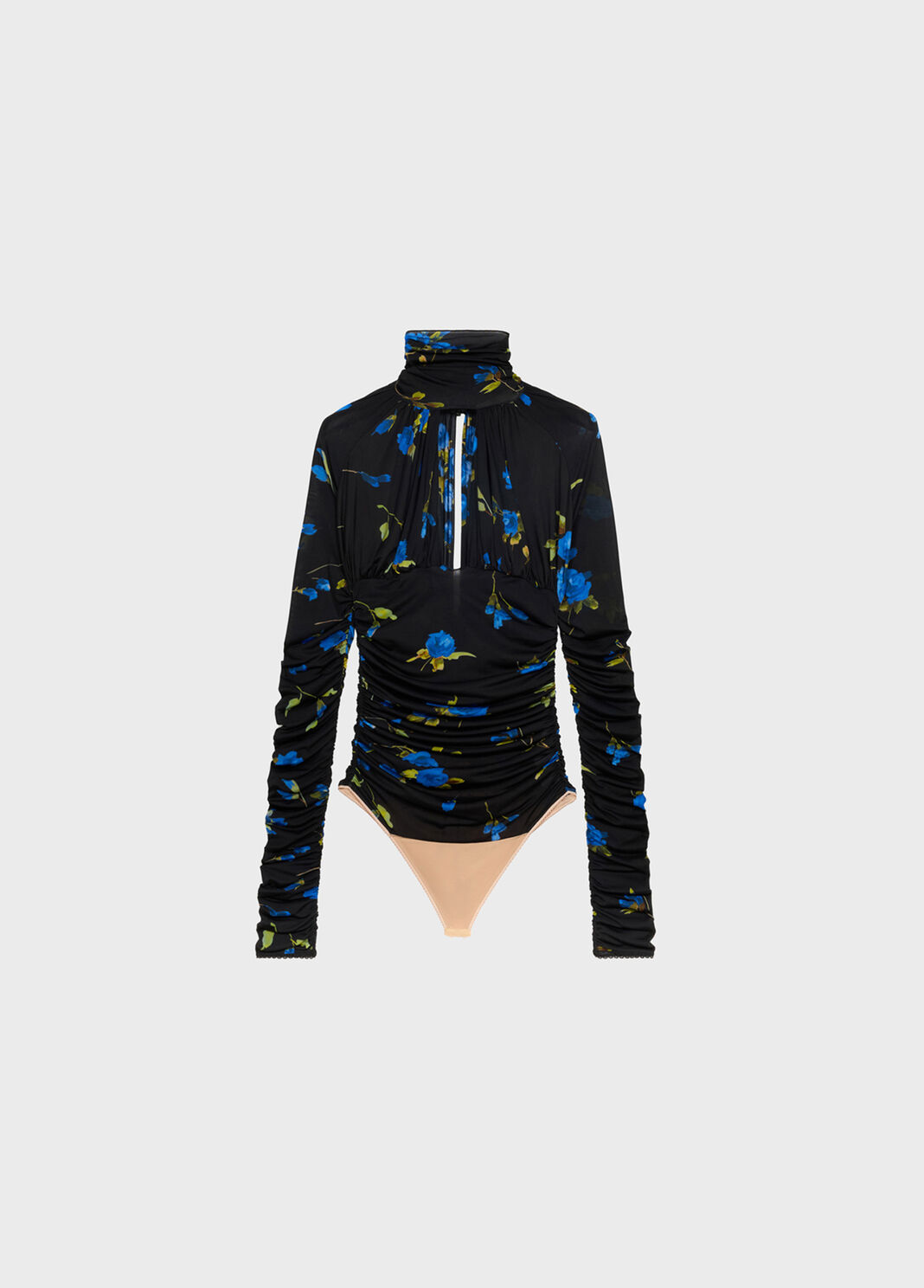 Rose-print jersey bodysuit with cut-out  Blumarine - large image number 4