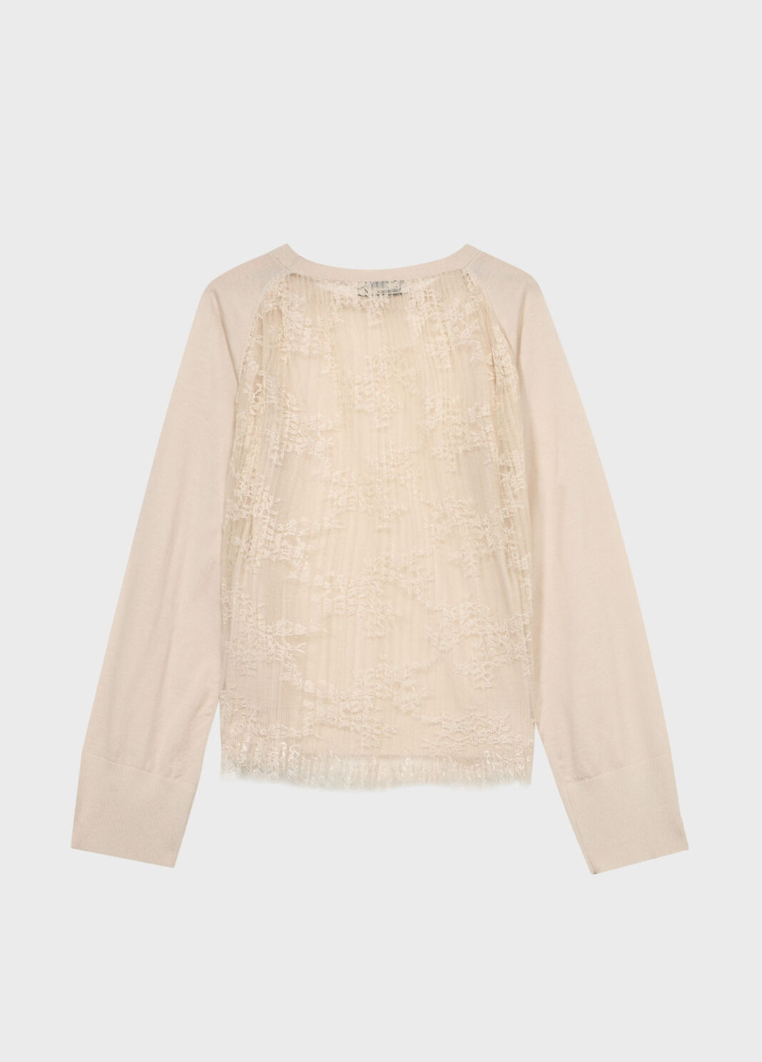Wool jumper with pleated tulle back  Blumarine - large image number 5