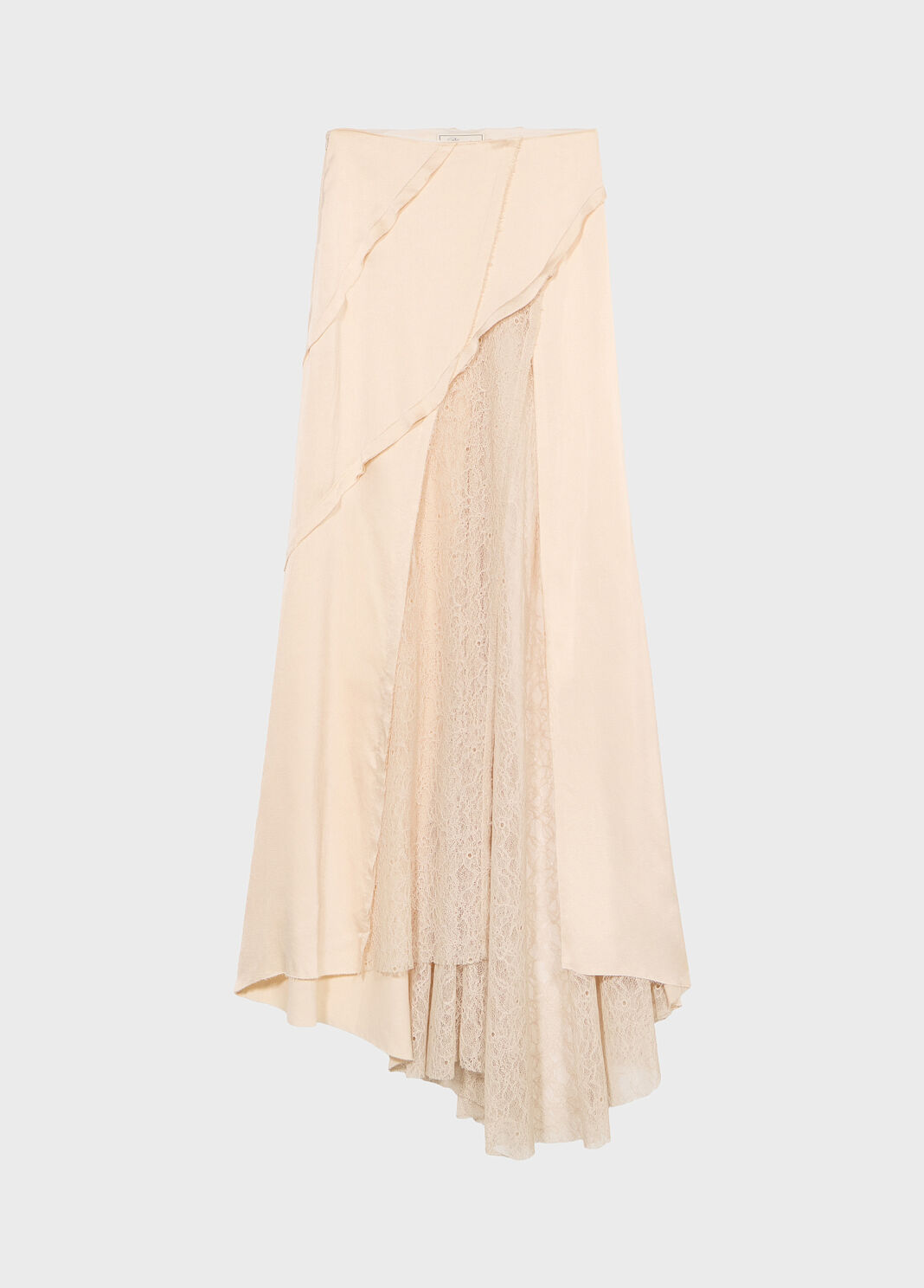 Langer Rock aus Satin und Chantilly-Spitze  Blumarine - large image number 4