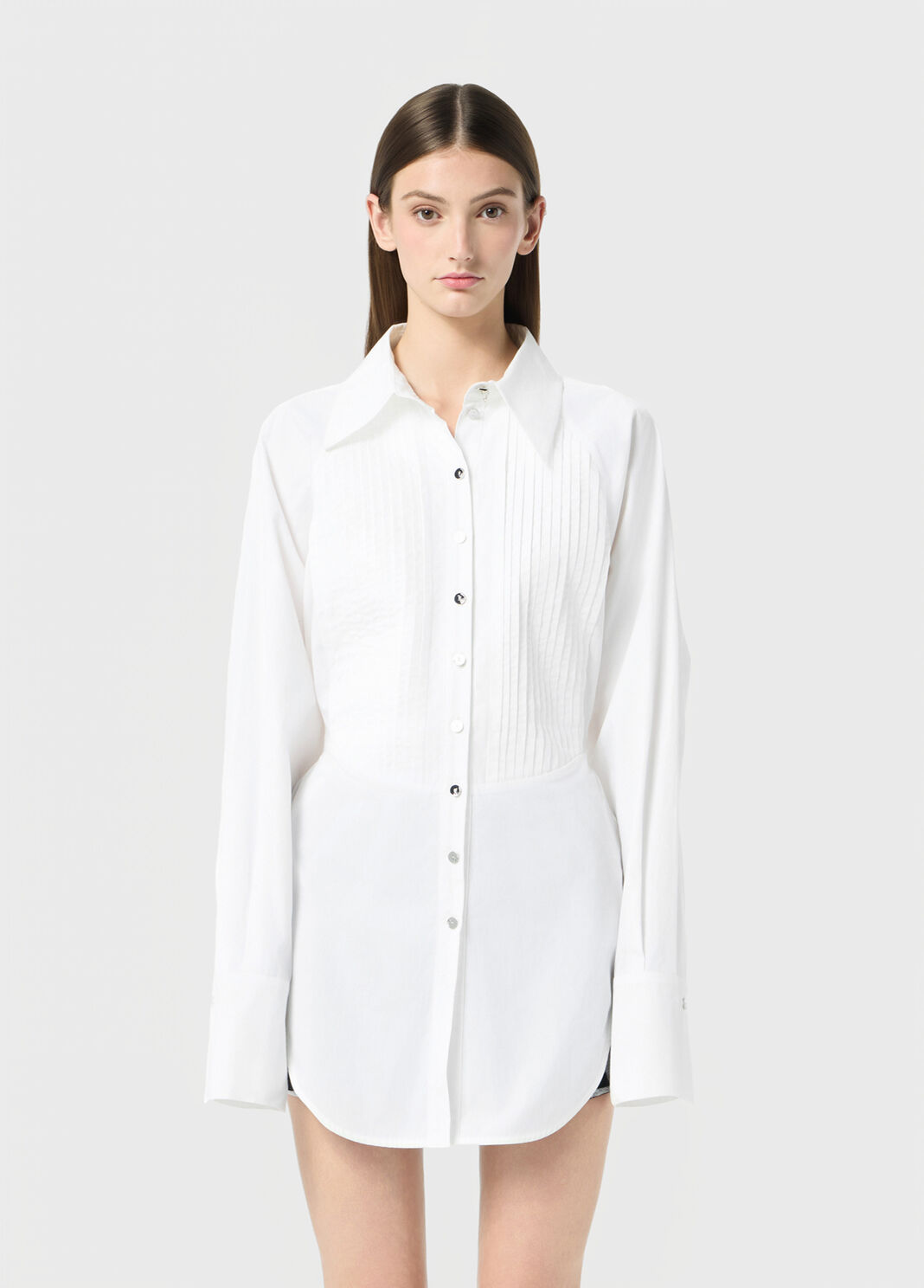 Pleating poplin shirt with belt  Blumarine - large image number 0