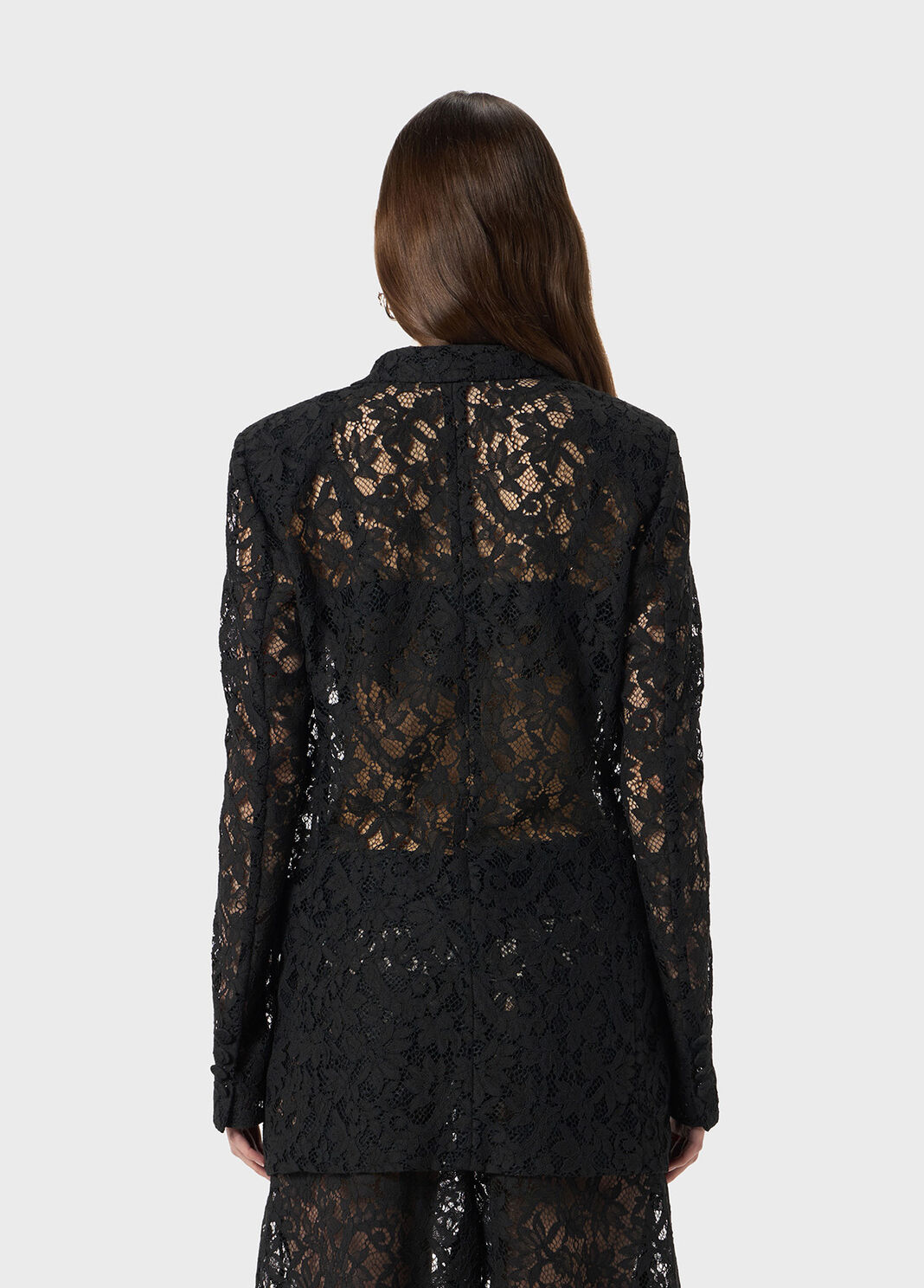 Single-breasted jacket in r&eacute;brod&eacute; lace  Blumarine - large image number 1