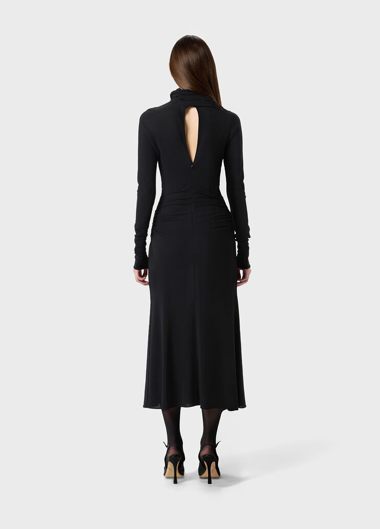 Jersey midi dress with scarf  Blumarine - large image number 1