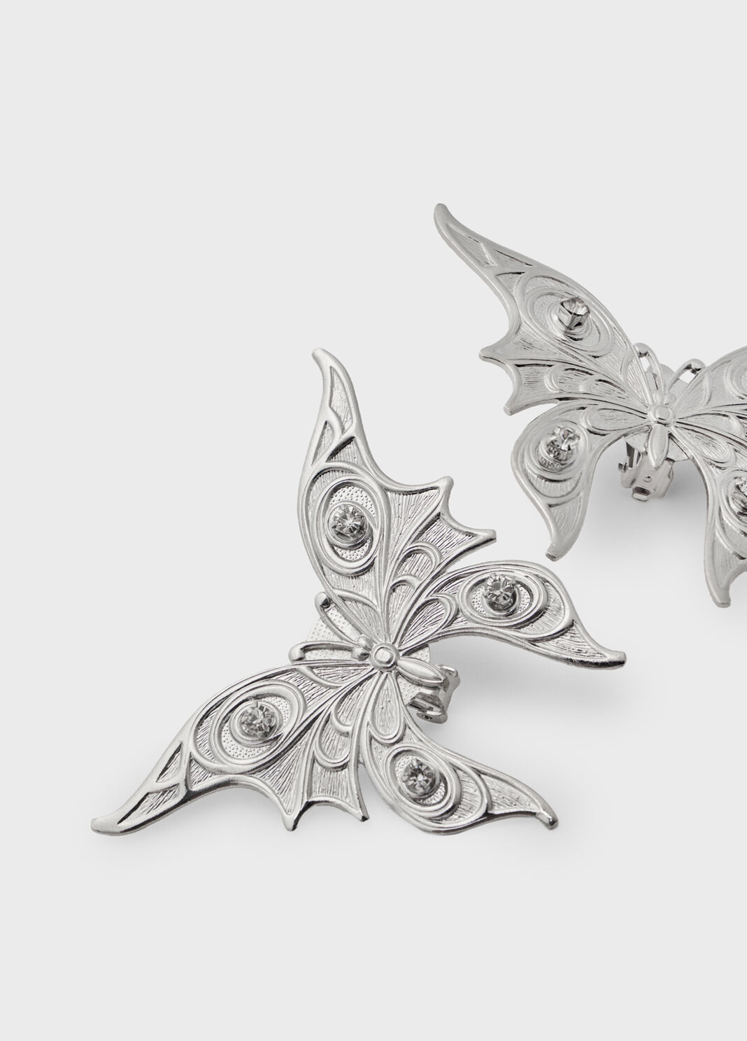 Metal Butterfly Earrings with Glass Settings  Blumarine - large image number 3