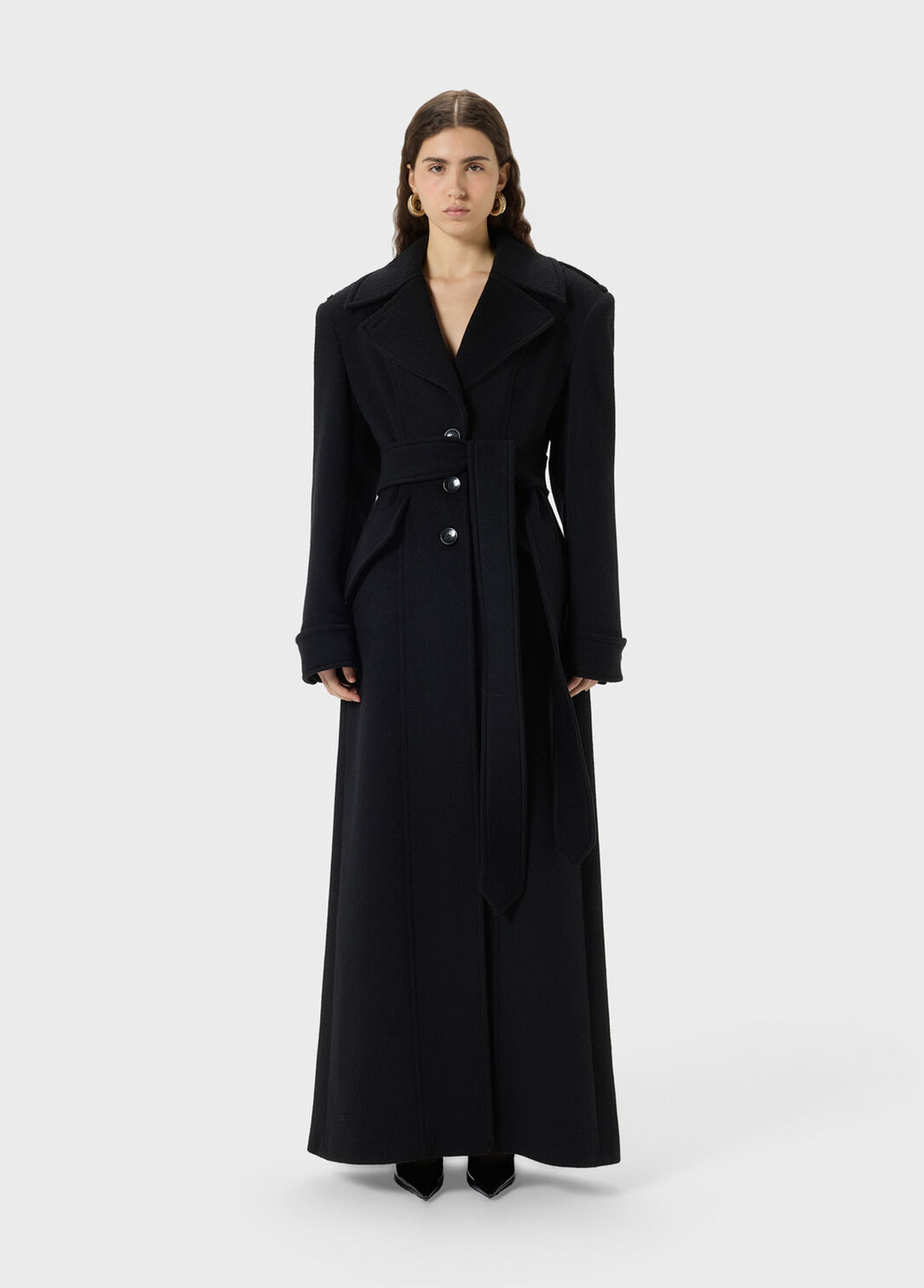 Full-length fabric coat with belt  Blumarine - large image number 0