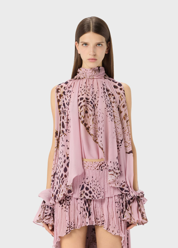 Asymmetric printed georgette blouse  Blumarine - medium