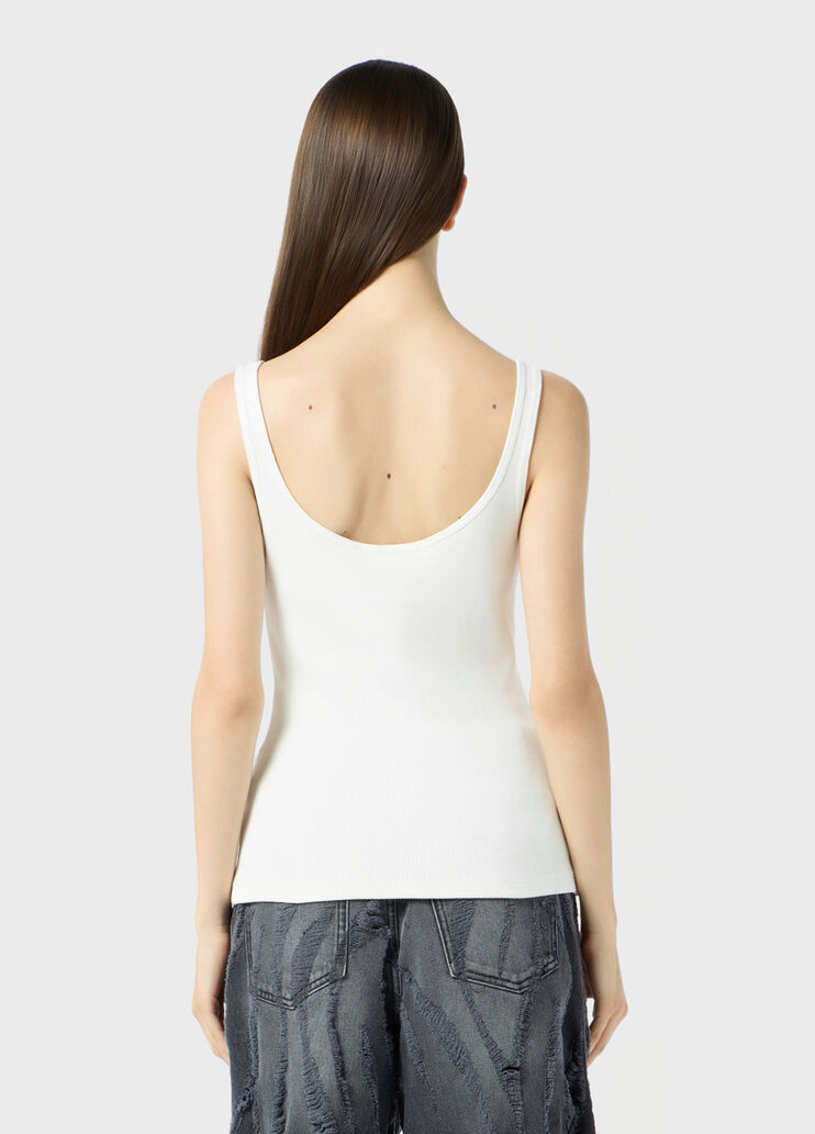 Ribbed top with dolphin print and embroidery  Blumarine - large image number 1