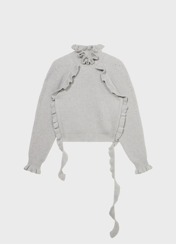 Wool cardigan with ruching and flounced detailing  Blumarine - medium
