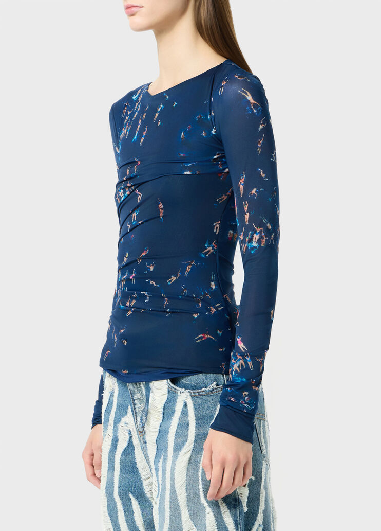 Printed second-skin jersey shirt  Blumarine - large image number 2