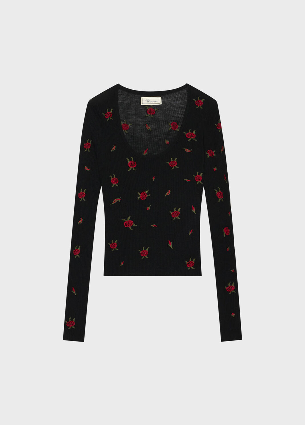 Wool jumper with rose embroidery  Blumarine - large image number 4